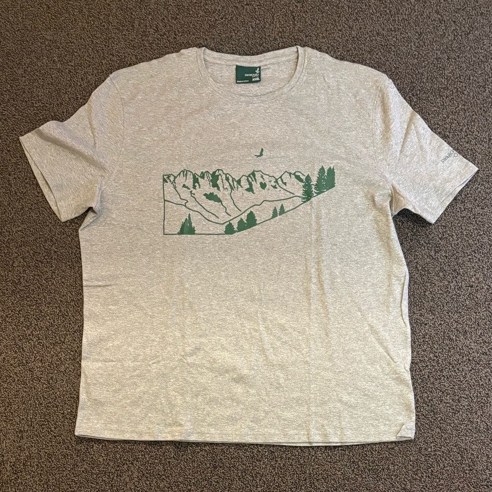 NEW Swarovski Optik Men’s Gray XXXL 3XL Mountain Tee T-Shirt